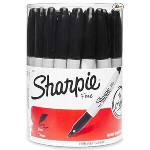 Sharpie 35010 Fine Point Permanent Marker, Black, 36-count
